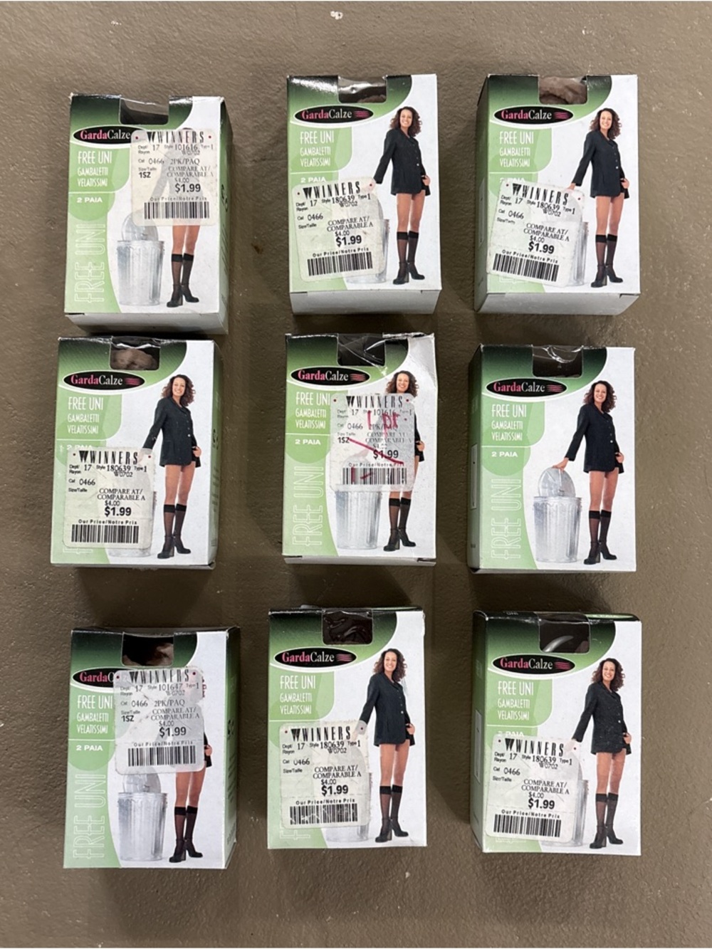 Lot of 9 Garda Calze Vintage Knee High Sheer Stockings Made in Italy